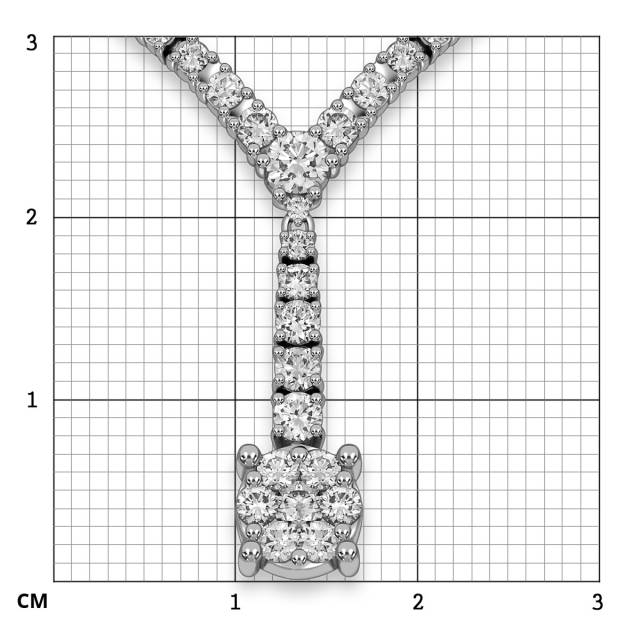 Колье из белого золота с бриллиантами (059136)