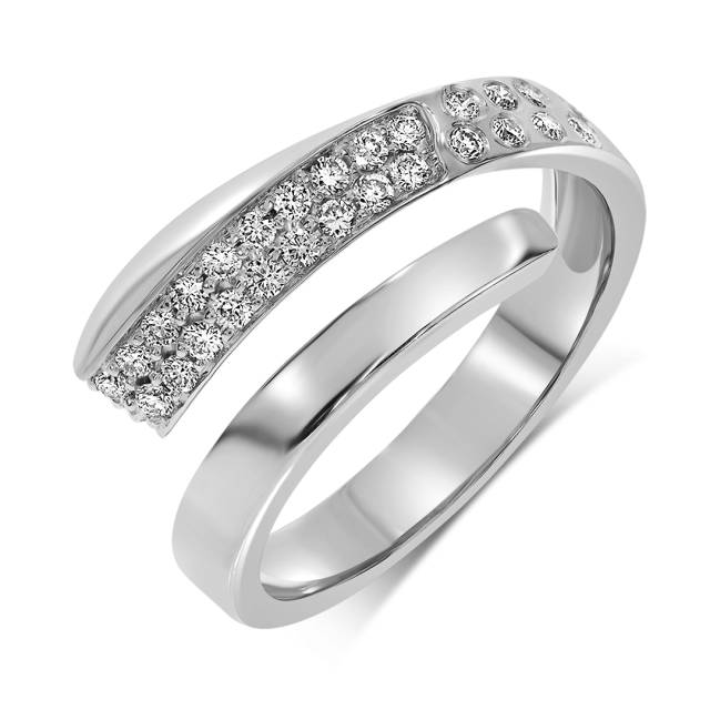 Кольцо из белого золота с бриллиантами (060169)