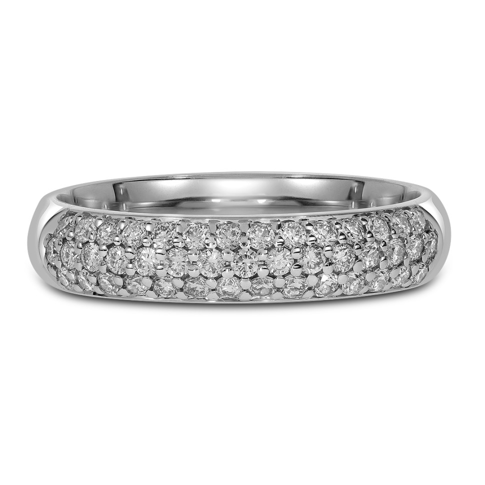 Кольцо из белого золота с бриллиантами (059503)