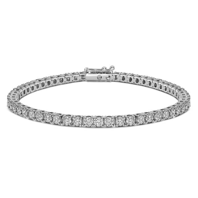 Браслет из белого золота с бриллиантами (061475)