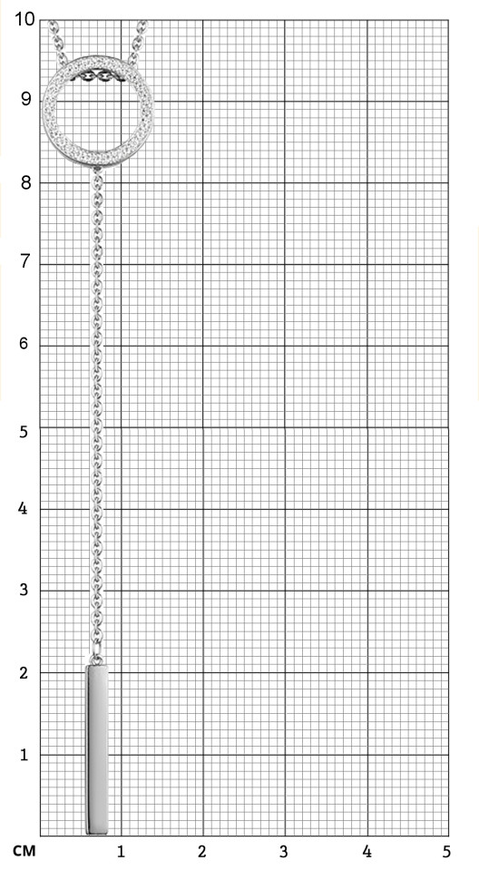 Колье из белого золота с бриллиантами (055179)