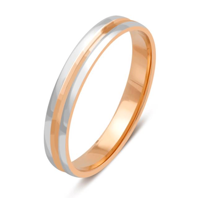 Обручальное кольцо из комбинированного золота (038054)