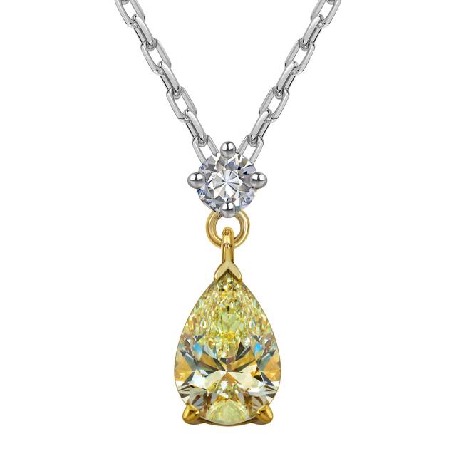 Колье из комбинированного золота с бриллиантами (063059)