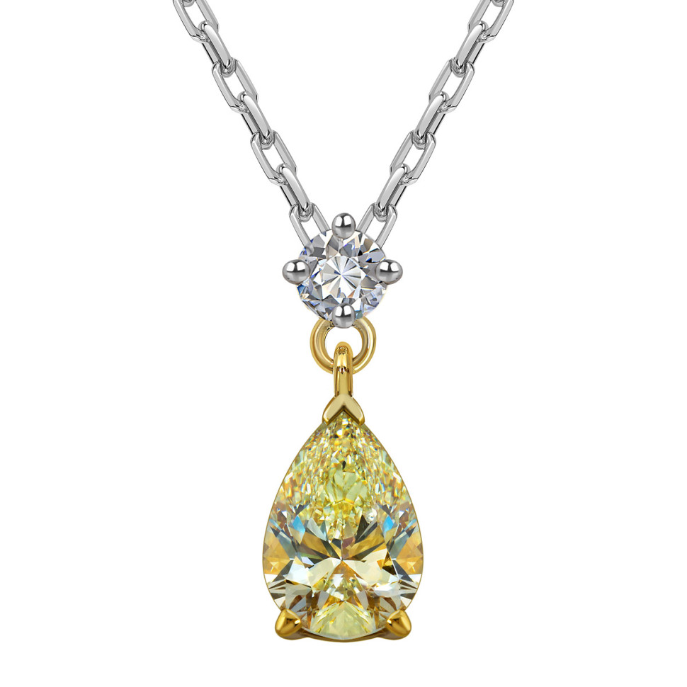 Колье из комбинированного золота с бриллиантами (063059)