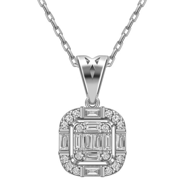 Колье из белого золота с бриллиантами (055583)