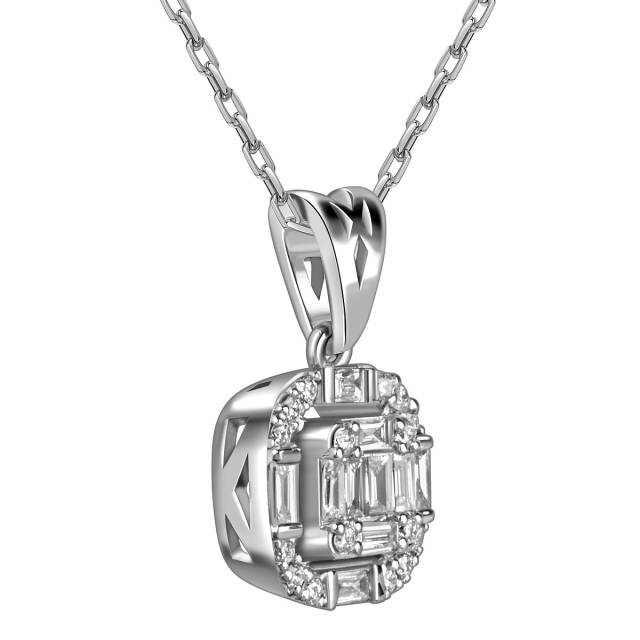 Колье из белого золота с бриллиантами (055583)