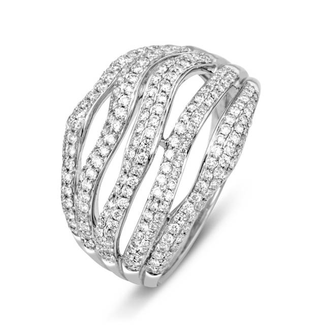 Кольцо из белого золота с бриллиантами (012891)