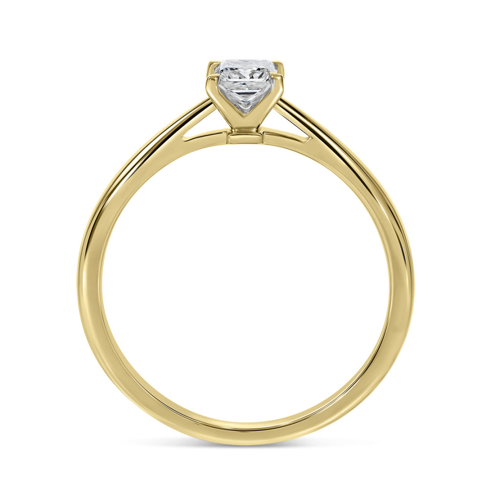 Помолвочное кольцо из жёлтого золота с бриллиантом (060057)