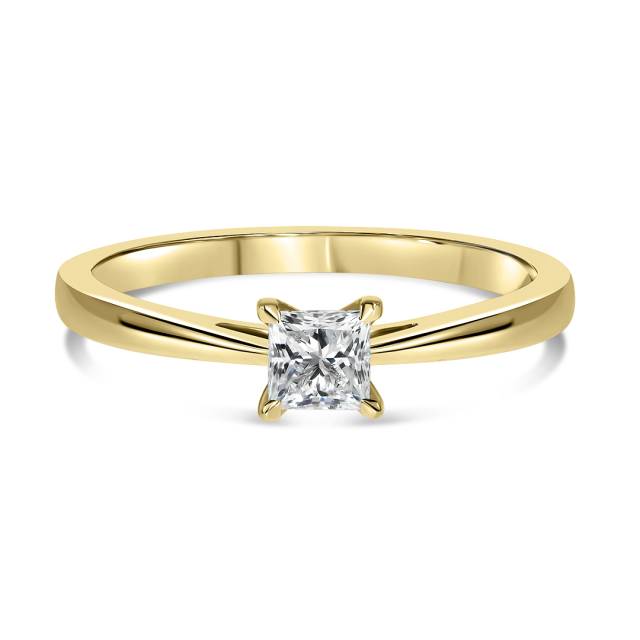 Помолвочное кольцо из жёлтого золота с бриллиантом (060057)