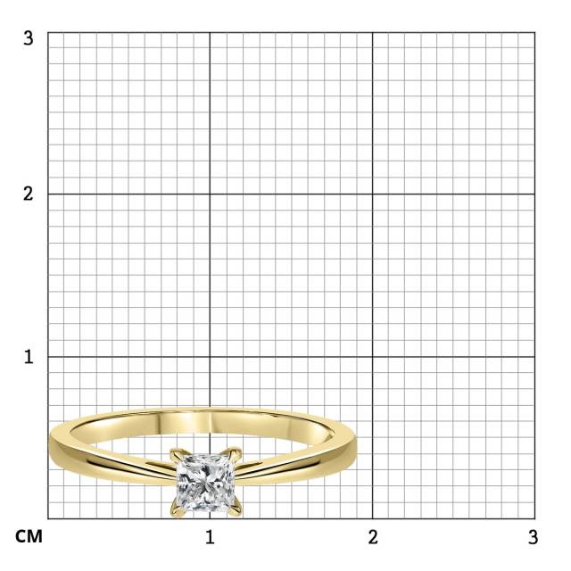 Помолвочное кольцо из жёлтого золота с бриллиантом (060057)