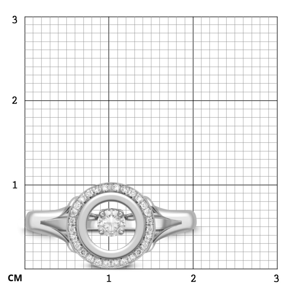 Кольцо из белого золота с бриллиантами (047825)