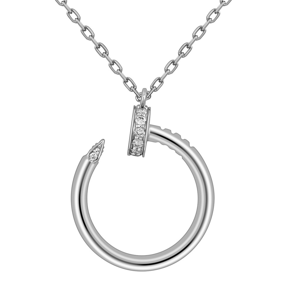 Колье из белого золота с бриллиантами (053837)