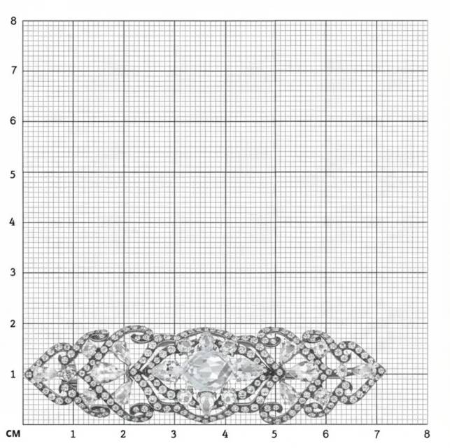 Брошь из белого золота с бриллиантами и топазами (042781)