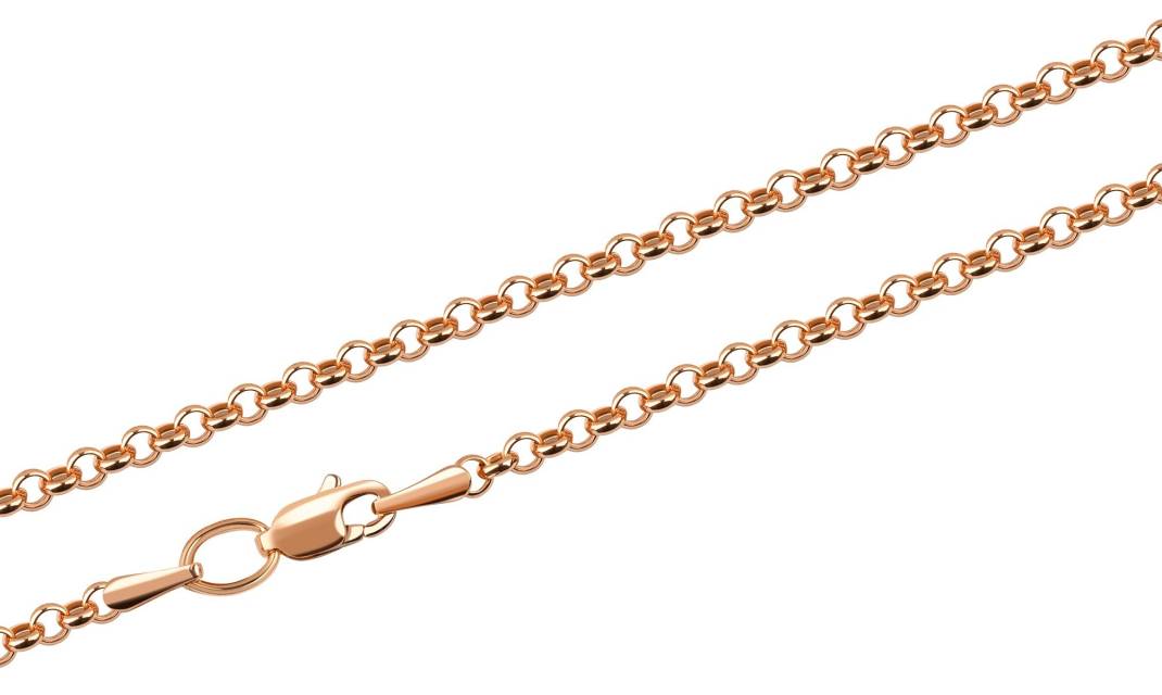 Цепочка из красного золота, плетение "Ролло" (057584)