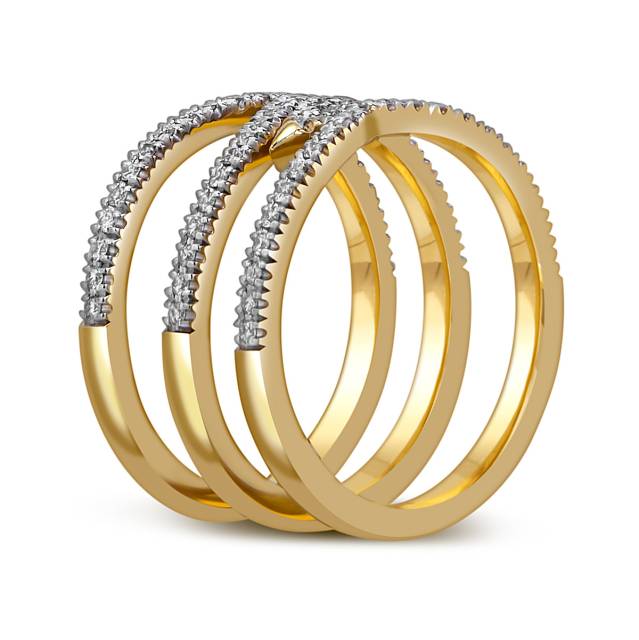 Кольцо из жёлтого золота с бриллиантами (059971)