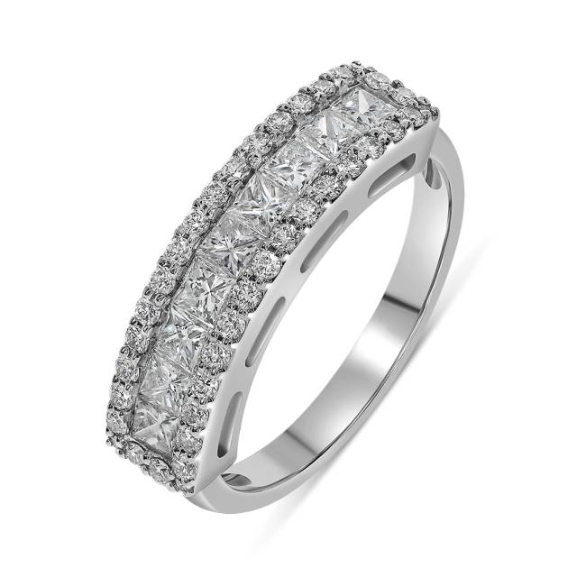 Кольцо из белого золота с бриллиантами  (059994)