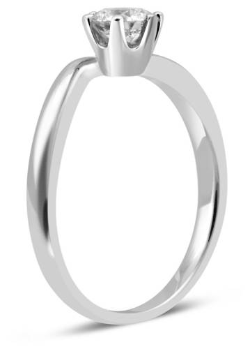 Помолвочное  кольцо из платины с бриллиантом 16.5