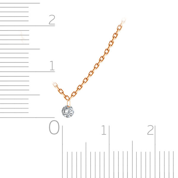 Колье из красного золота с бриллиантом (047745)