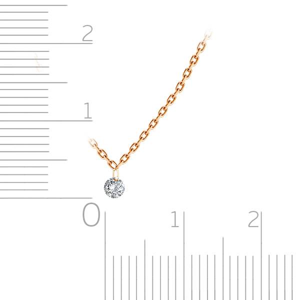 Колье из красного золота с бриллиантом (047745)