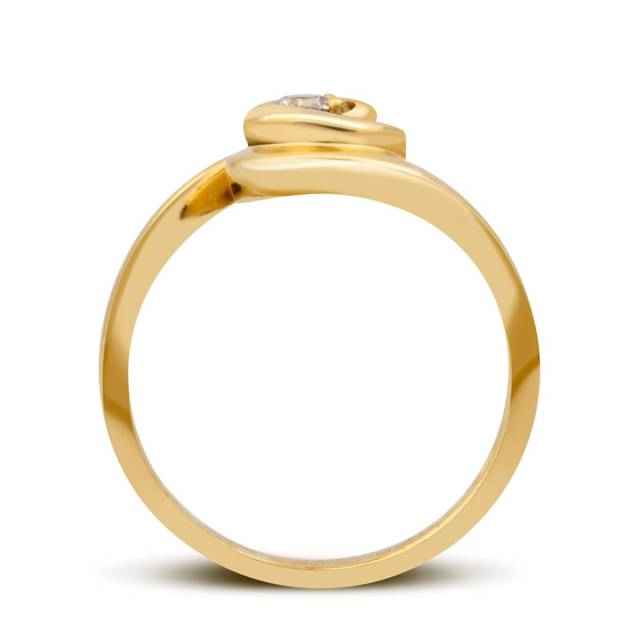 Помолвочное кольцо из жёлтого золота с бриллиантом (028615)