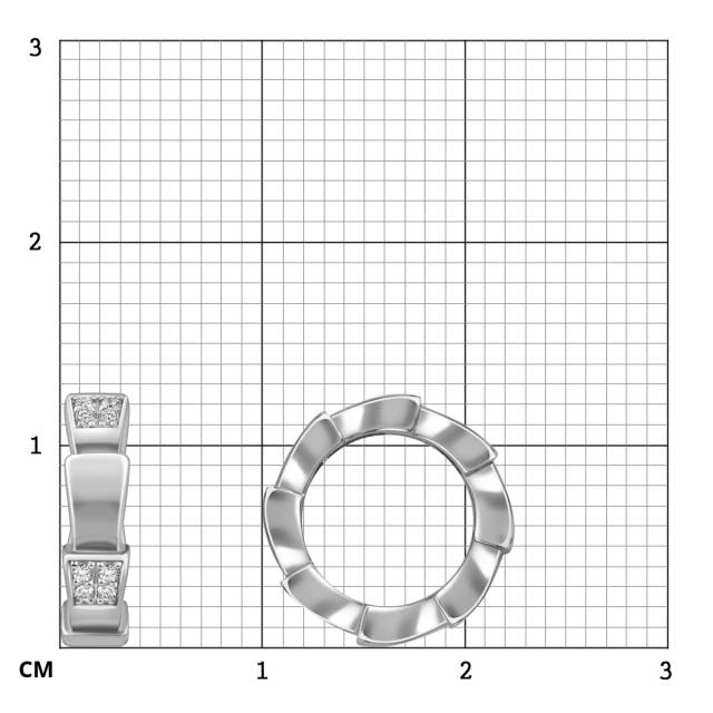 Кулон из белого золота с бриллиантами (060926)