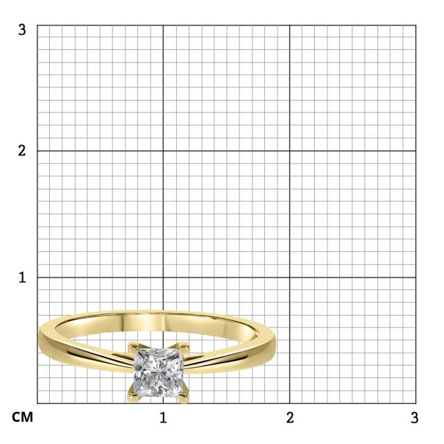 Помолвочное кольцо из жёлтого золота с бриллиантом (060058)