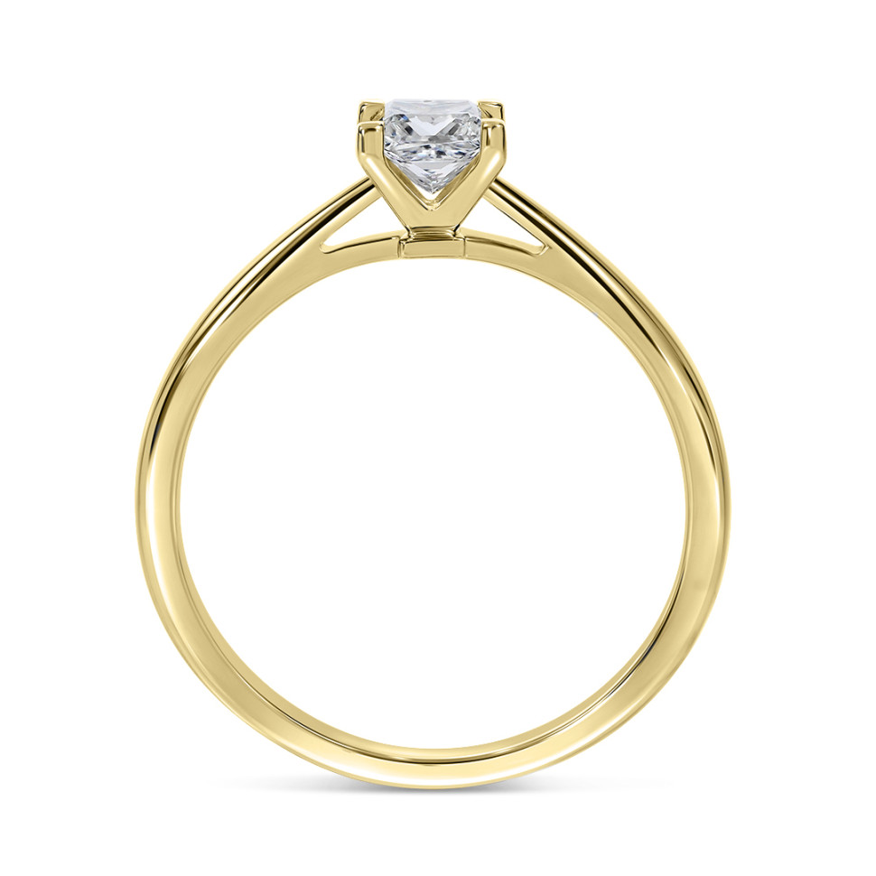 Помолвочное кольцо из жёлтого золота с бриллиантом (060058)