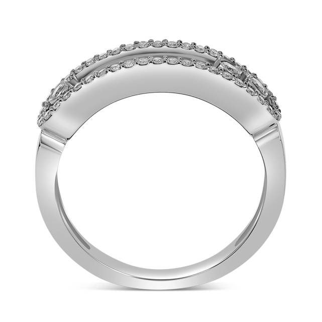 Кольцо из белого золота с бриллиантами (061125)