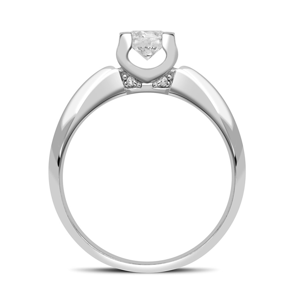 Помолвочное кольцо из белого золота с бриллиантом (043630)