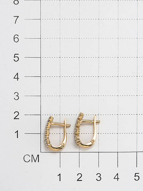 Серьги из красного золота с бриллиантами (053655)