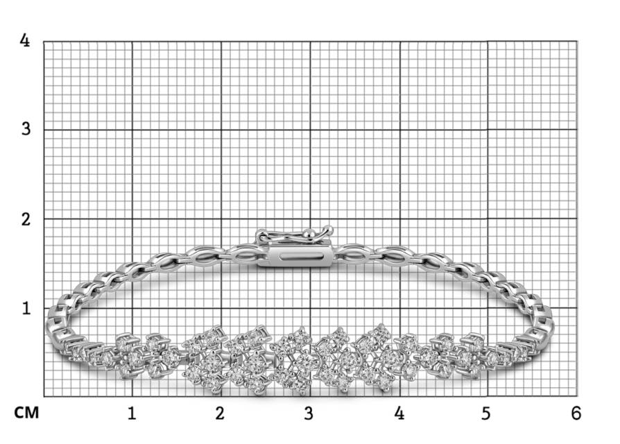 Браслет из белого золота с бриллиантами (057681)