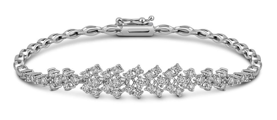 Браслет из белого золота с бриллиантами (057681)