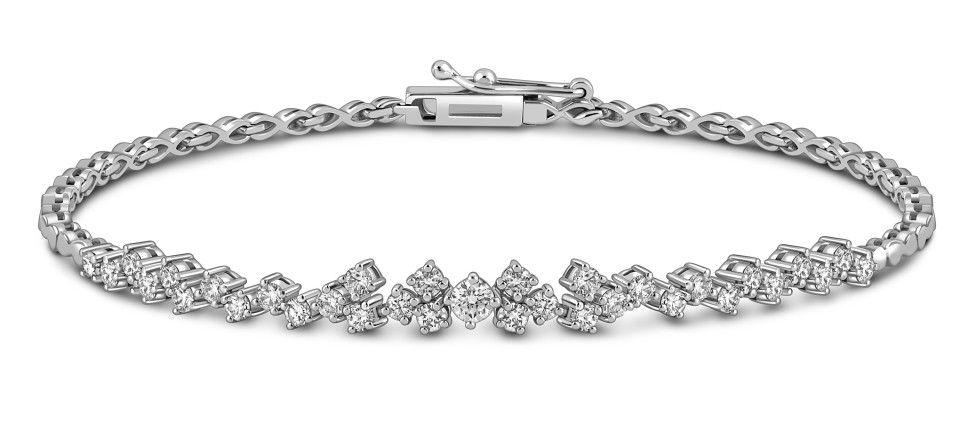 Браслет из белого золота с бриллиантами (057682)