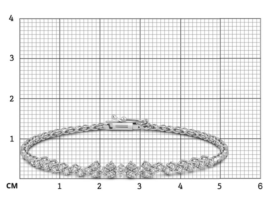 Браслет из белого золота с бриллиантами (057682)