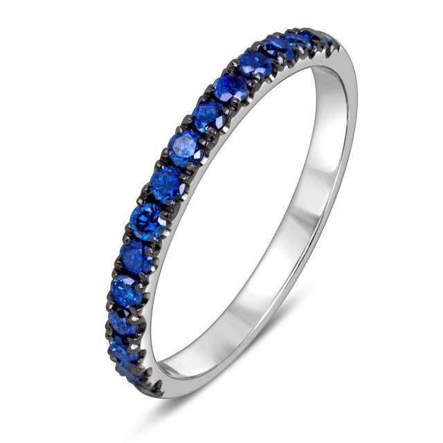 Серьги из белого золота с сапфирами (059210)