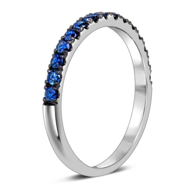 Серьги из белого золота с сапфирами (059210)