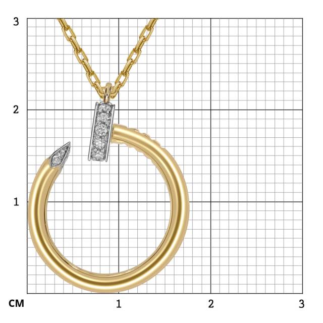 Колье из жёлтого золота с бриллиантами (059099)