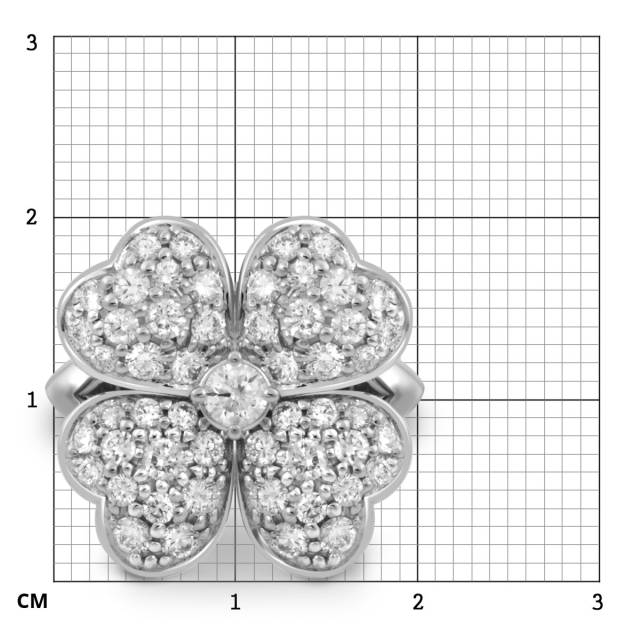 Кольцо из белого золота с бриллиантами (046915)