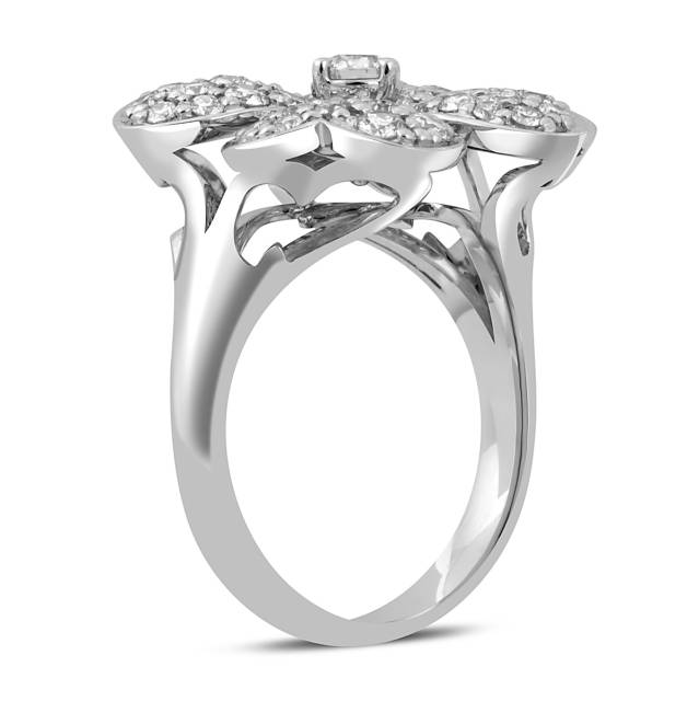 Кольцо из белого золота с бриллиантами (046915)