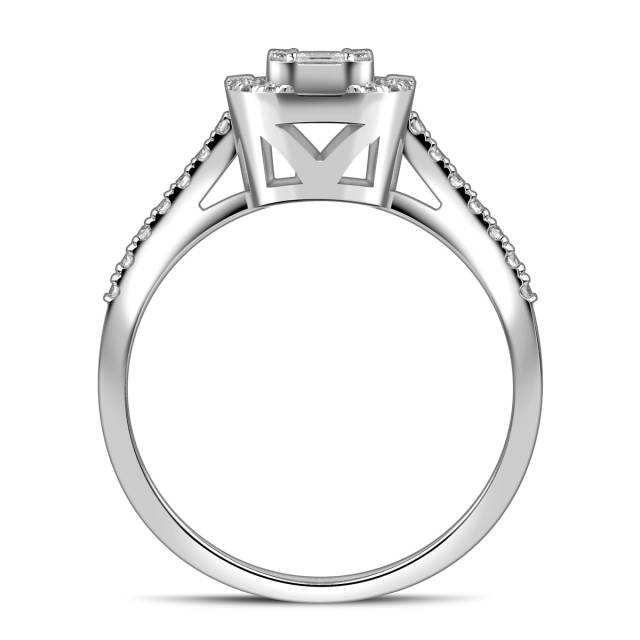 Кольцо из белого золота с бриллиантами (055585)