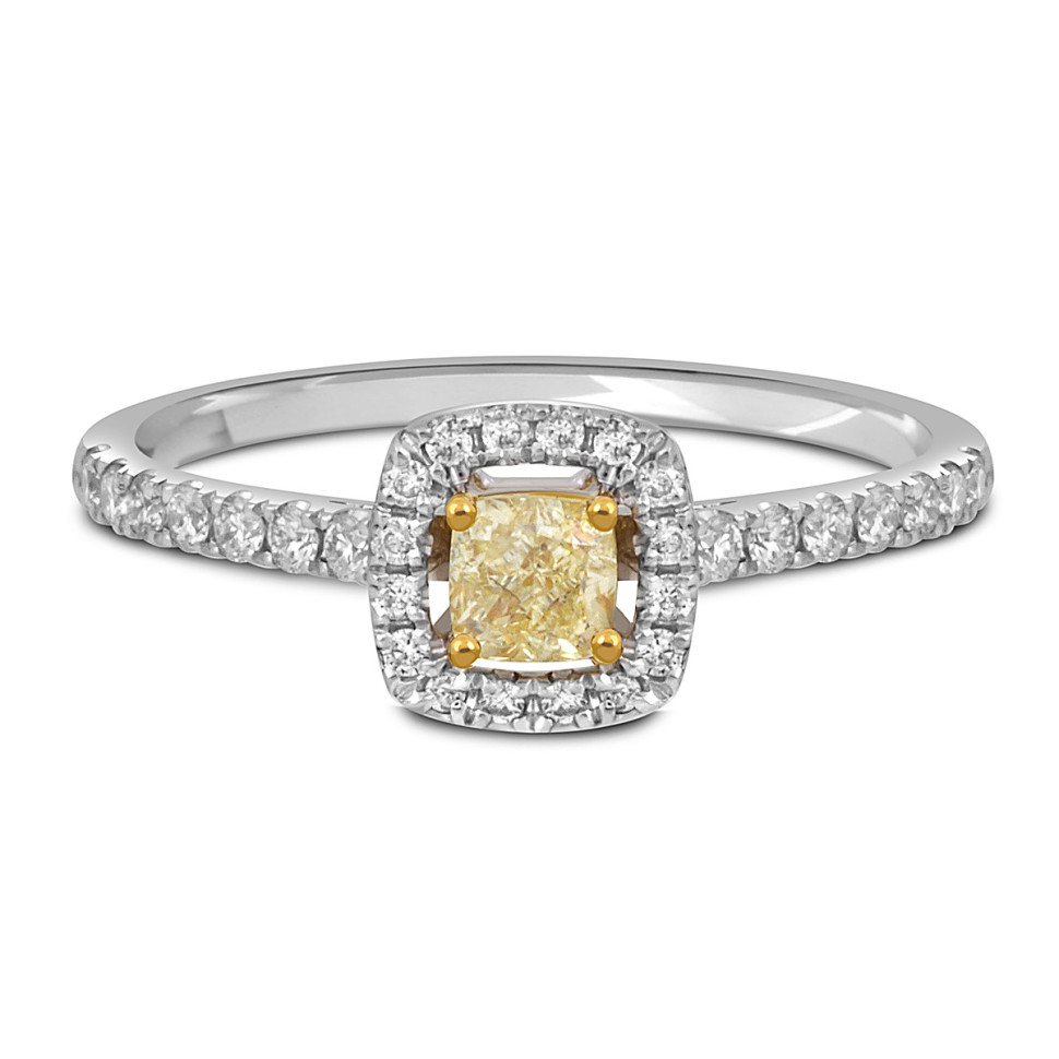 Помолвочное кольцо из белого золота с бриллиантами (051647)