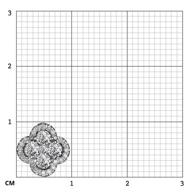 Кулон из красного золота с бриллиантами (059067)