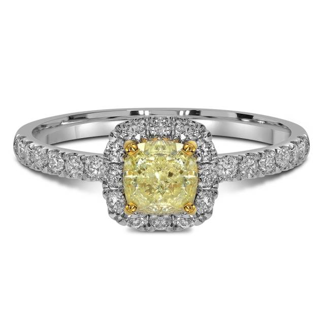 Помолвочное кольцо из белого золота с бриллиантами (063545)