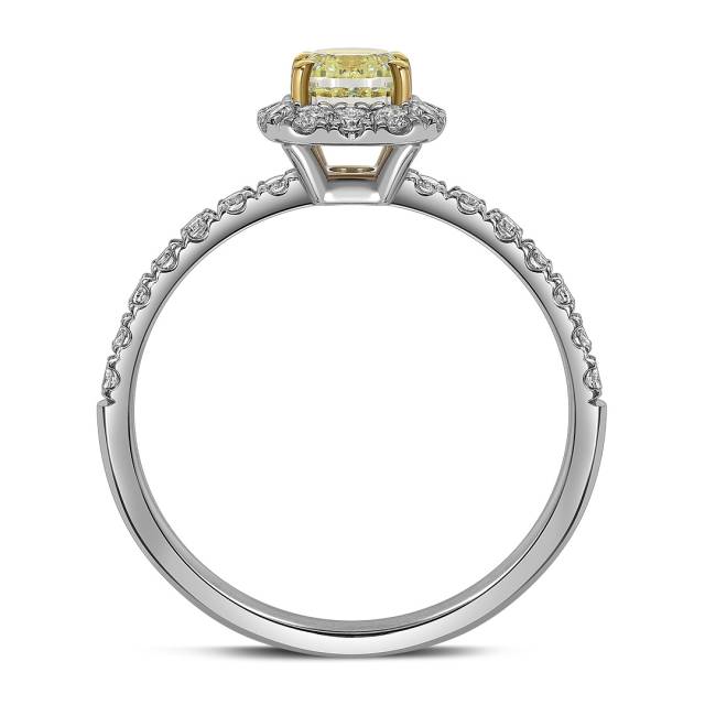 Помолвочное кольцо из белого золота с бриллиантами (063545)