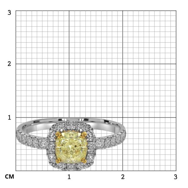 Помолвочное кольцо из белого золота с бриллиантами (063545)