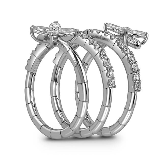 Кольцо из белого золота с бриллиантами (059972)