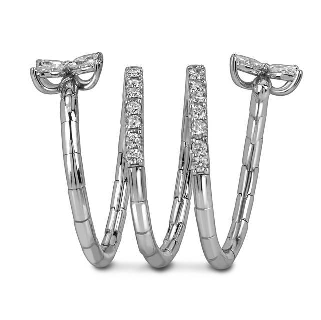 Кольцо из белого золота с бриллиантами (059972)