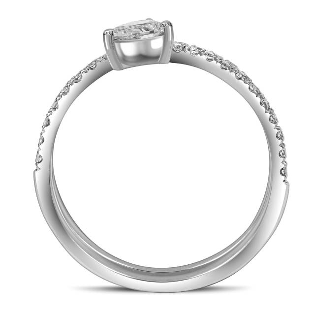 Кольцо из белого золота с бриллиантами  (060223)