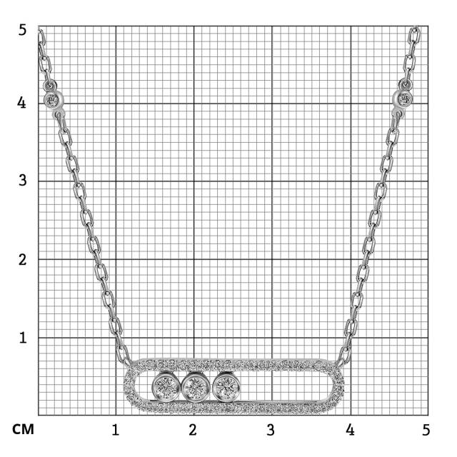Колье из белого золота с бриллиантами (060555)