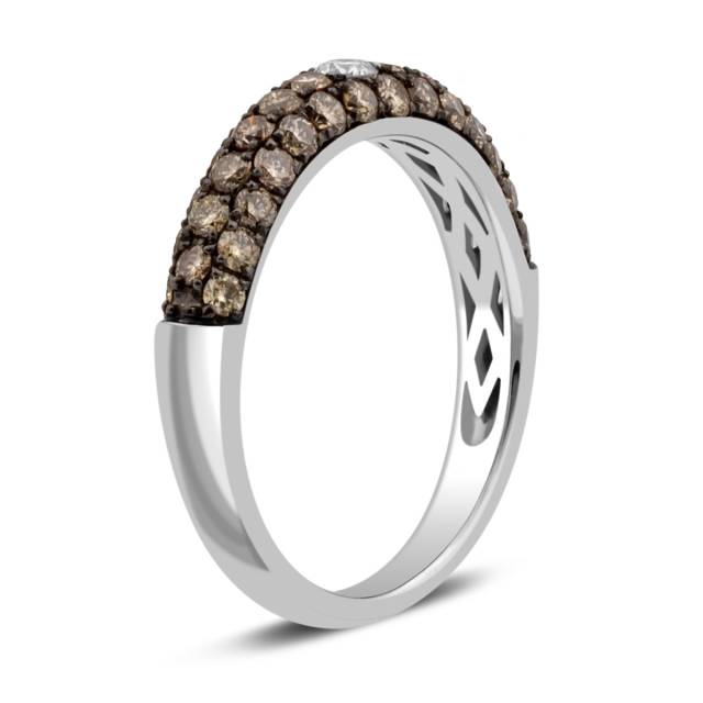 Кольцо из белого золота с бриллиантами (013671)